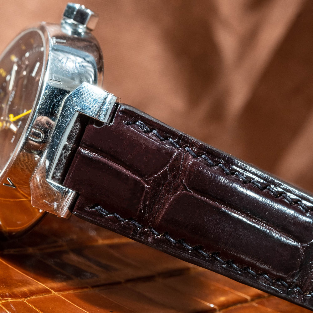 Alligator Leather Strap for Louis Vuitton Watch