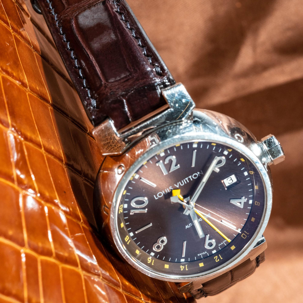 Alligator Leather Strap for Louis Vuitton Watch