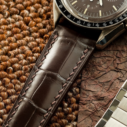 Alligator Leather Strap for Omega Speedmaster
