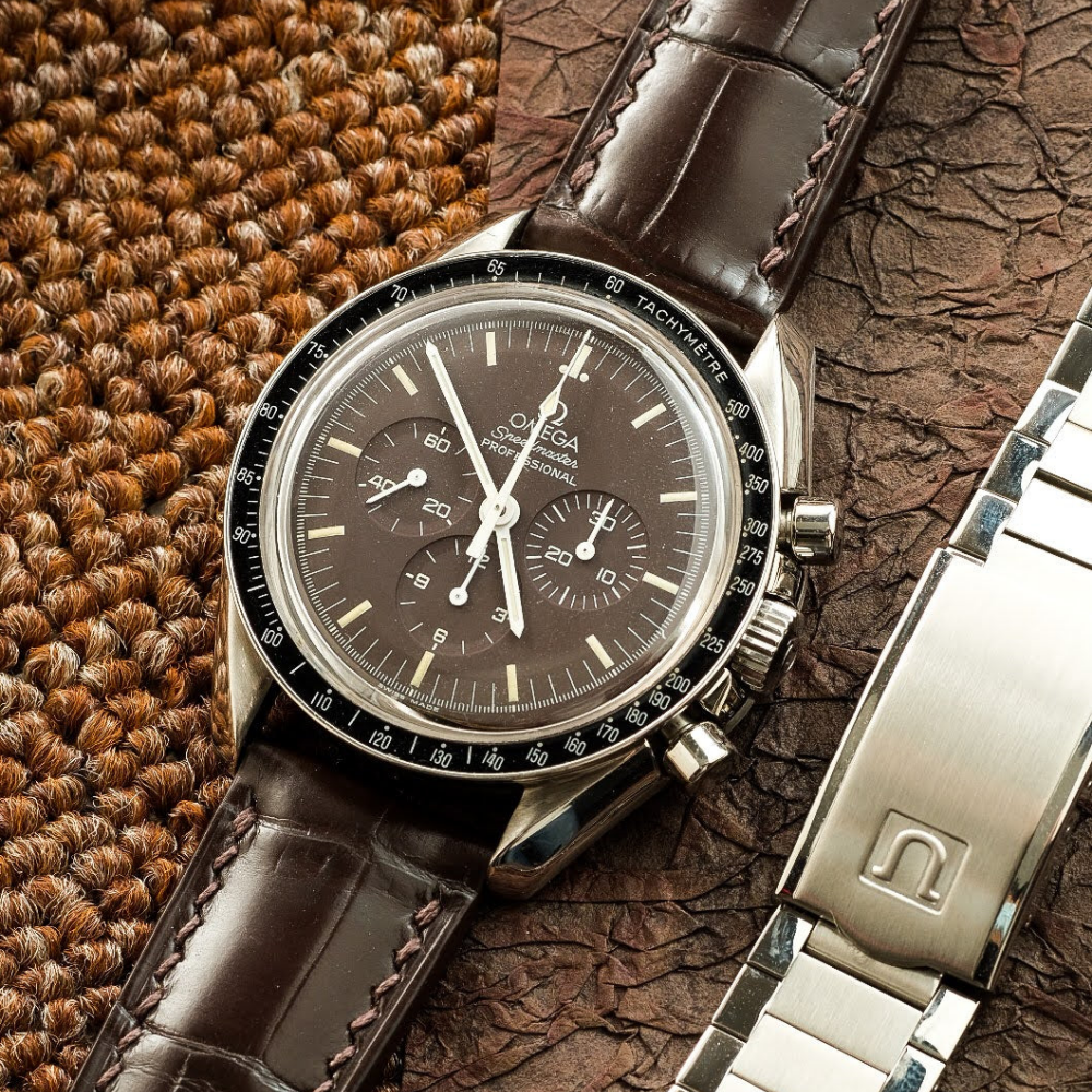 Alligator Leather Strap for Omega Speedmaster