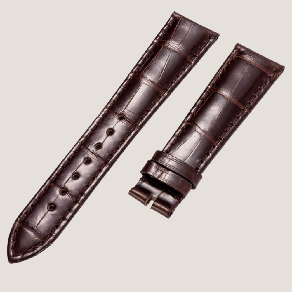 Alligator Leather Strap for Rolex Submariner Tang Buckle
