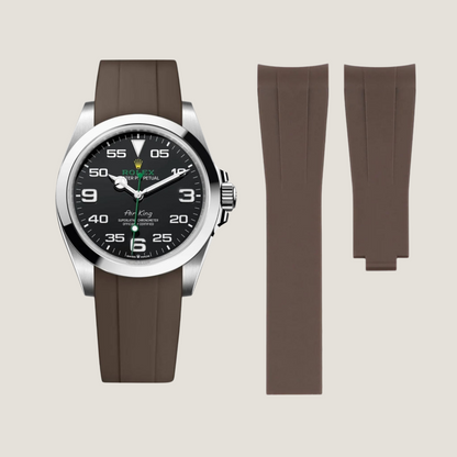 FKM Rubber Strap for Rolex Air-King Deployant Clasp