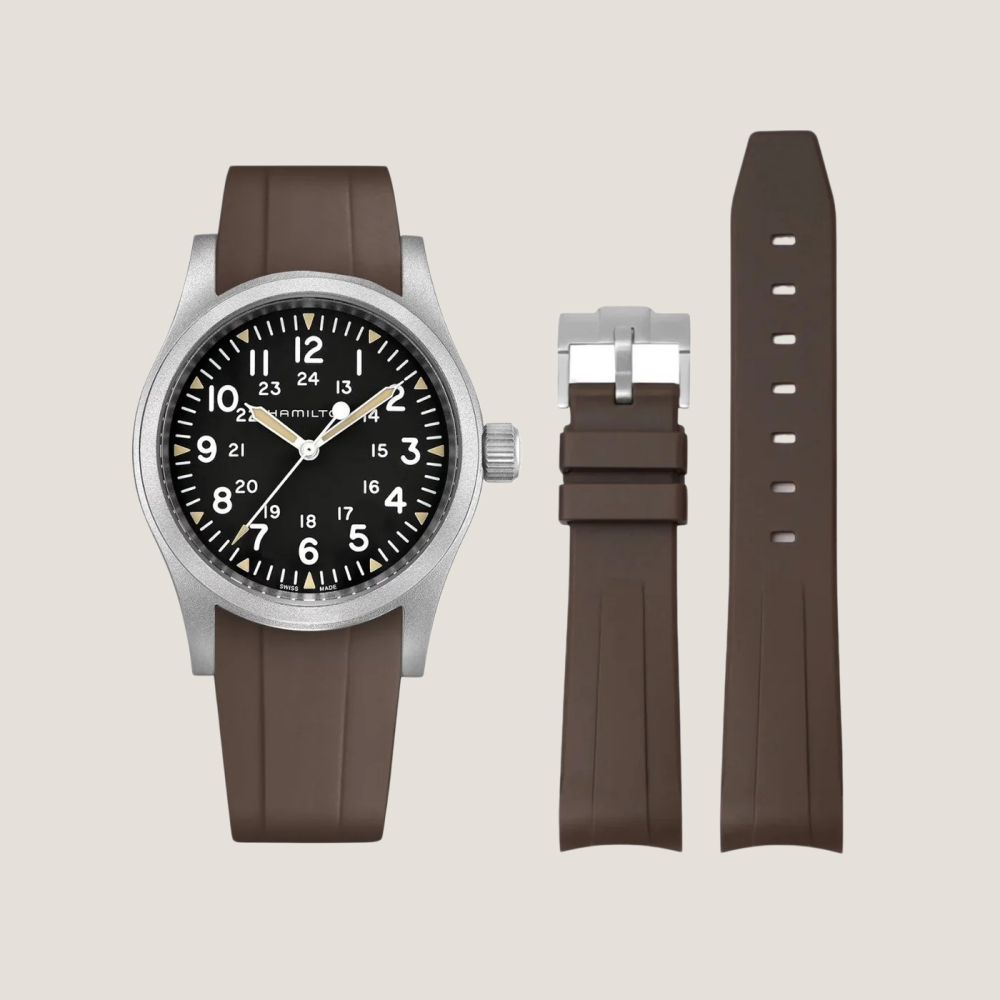 FKM Rubber Strap for Hamilton Khaki Field