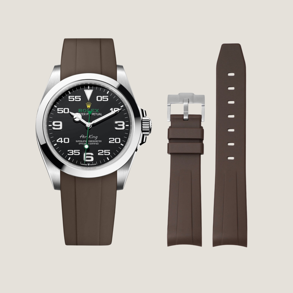 FKM Rubber Strap for Rolex Air-King Pin Buckle