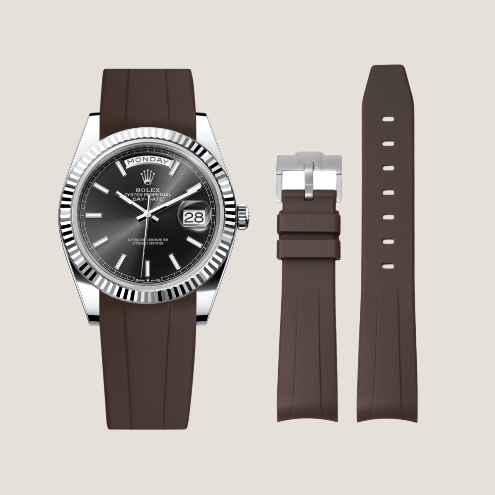 FKM Rubber Strap for Rolex Day-Date Pin Buckle