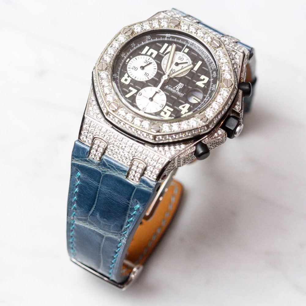 Alligator Leather Strap for AP Royal Oak Offshore 42mm