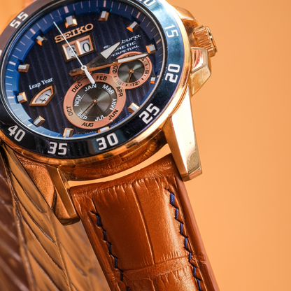 Alligator Leather Strap for Seiko