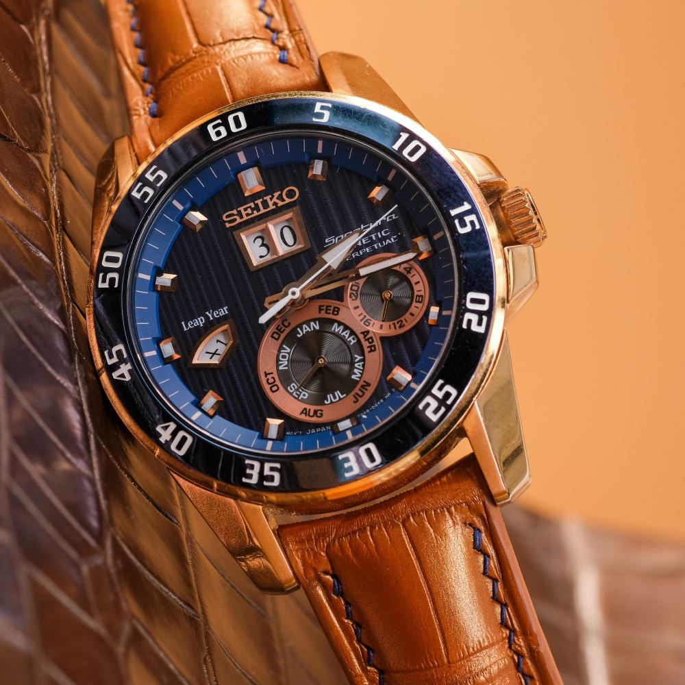 Alligator Leather Strap for Seiko
