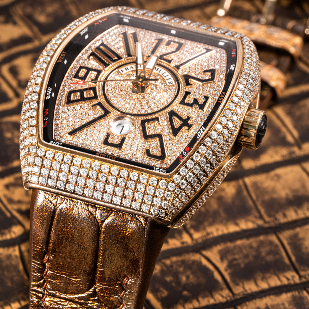 Alligator Leather Strap for Franck Muller Vanguard