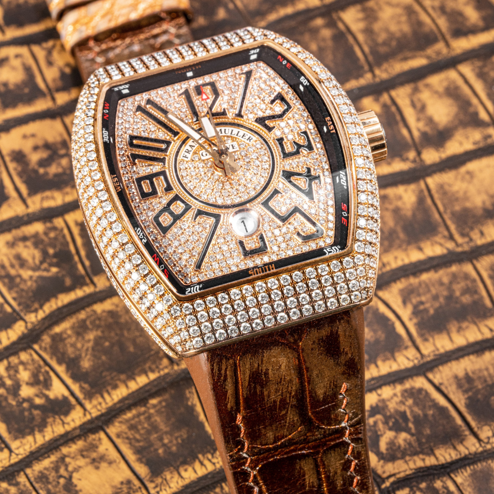 Alligator Leather Strap for Franck Muller Vanguard