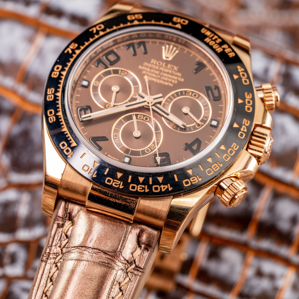 Rolex Daytona Alligator Leather Strap – Deployant Clasp Compatible