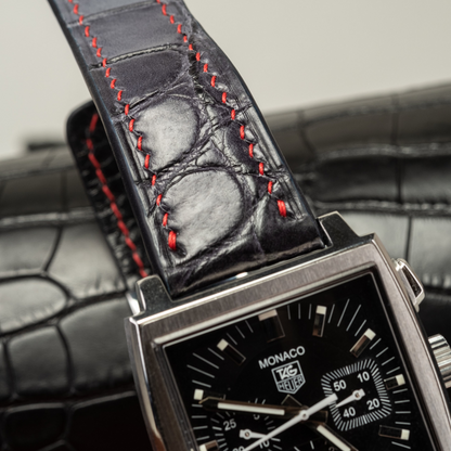 Alligator Leather Strap for Tag Heuer Monaco
