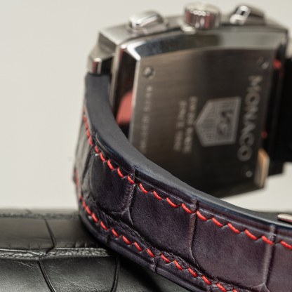 Alligator Leather Strap for Tag Heuer Monaco
