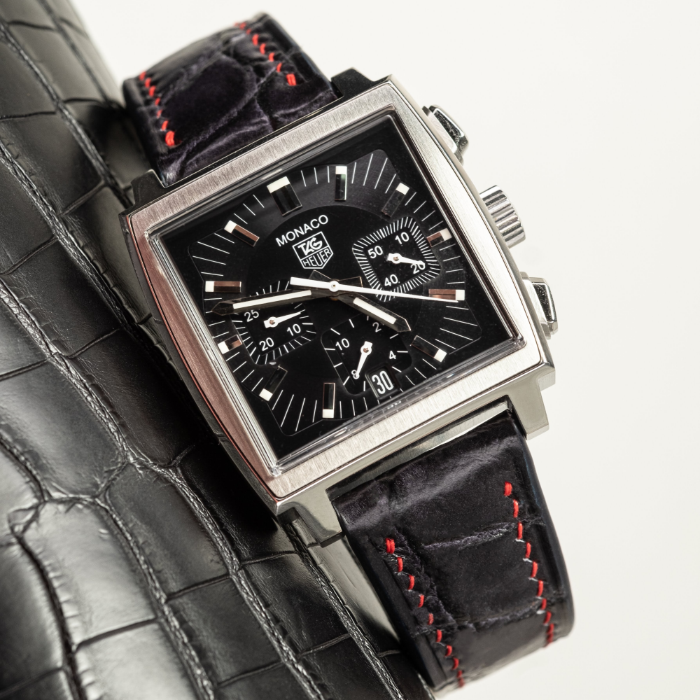 Alligator Leather Strap for Tag Heuer Monaco