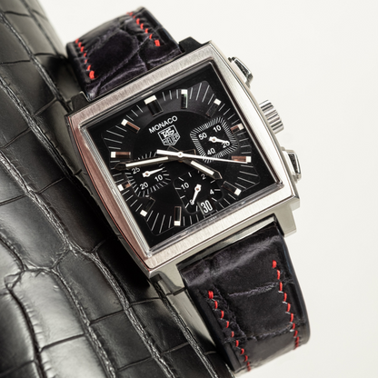 Alligator Leather Strap for Tag Heuer Monaco