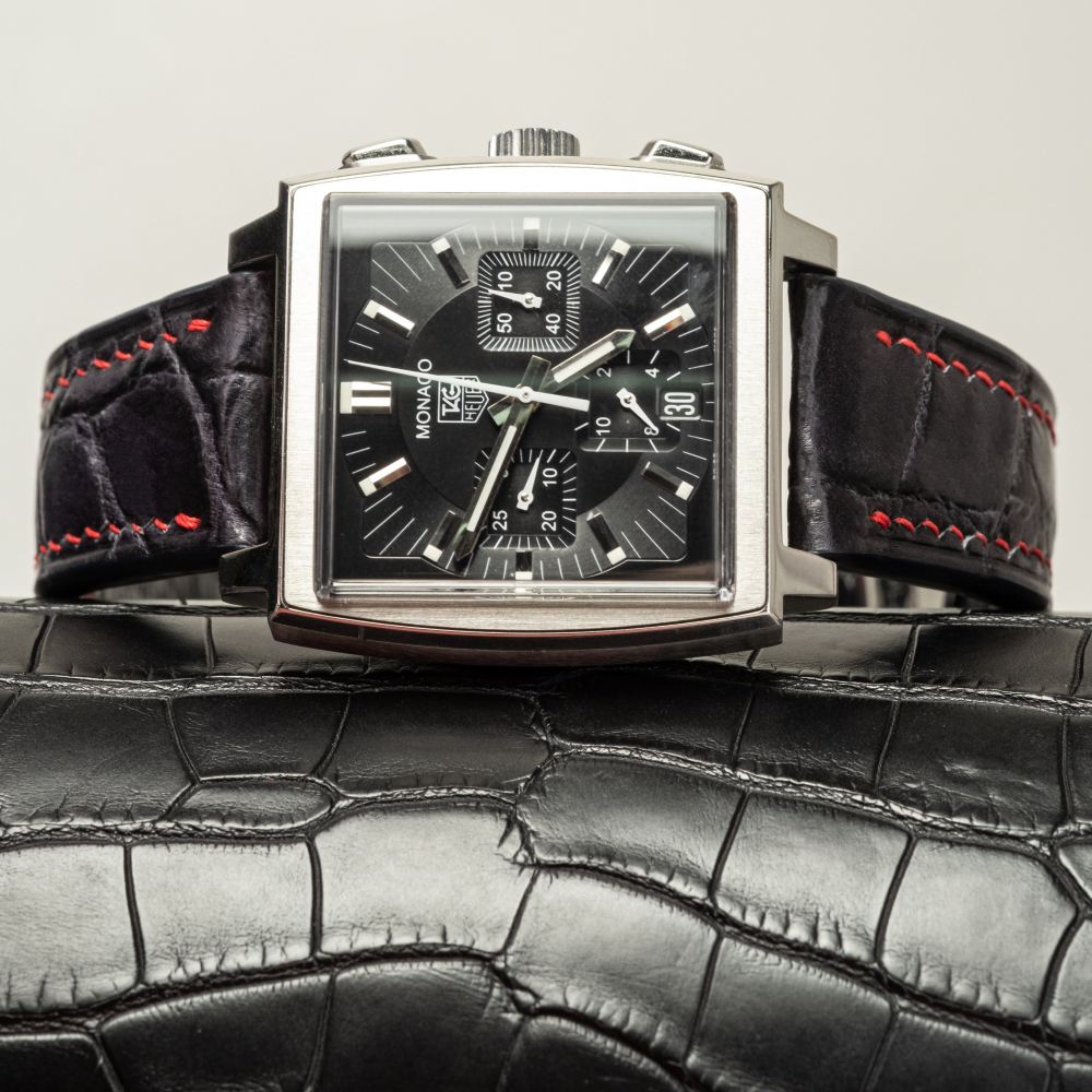 Alligator Leather Strap for Tag Heuer Monaco