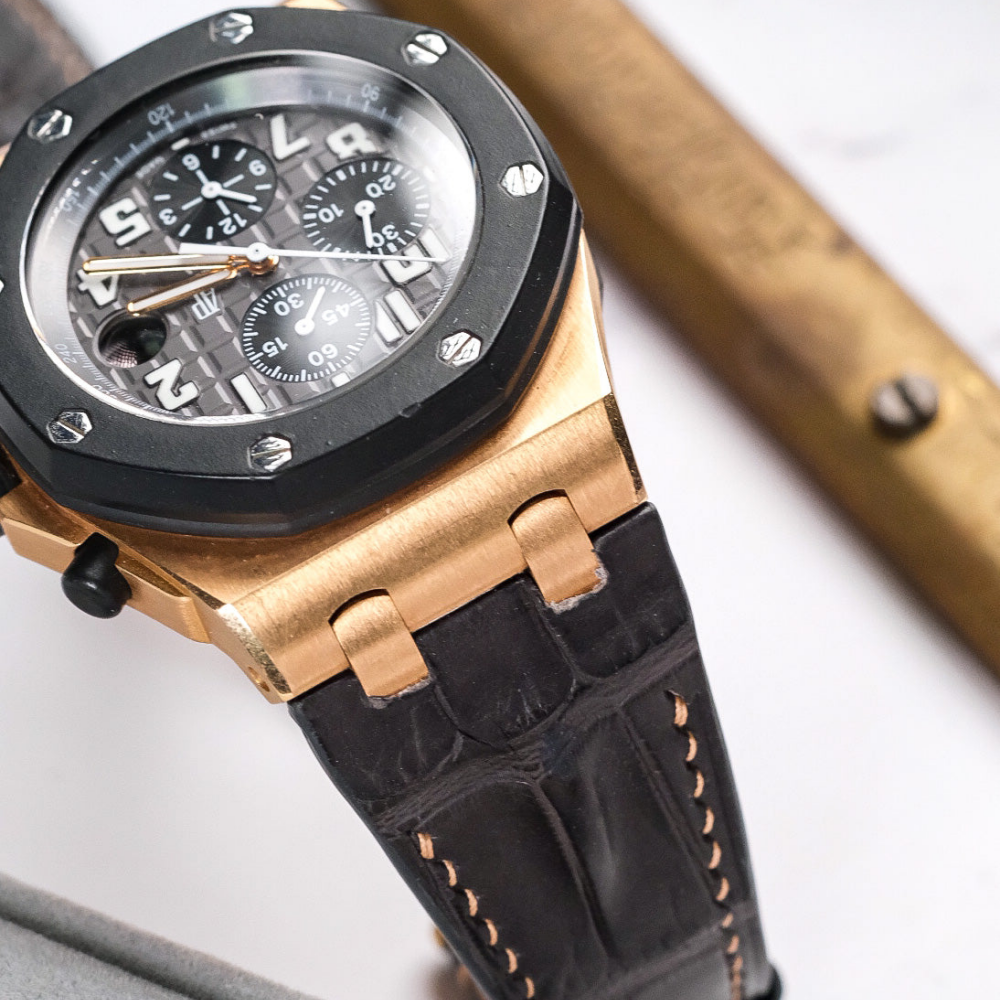Alligator Leather Strap for AP Royal Oak Offshore 42mm