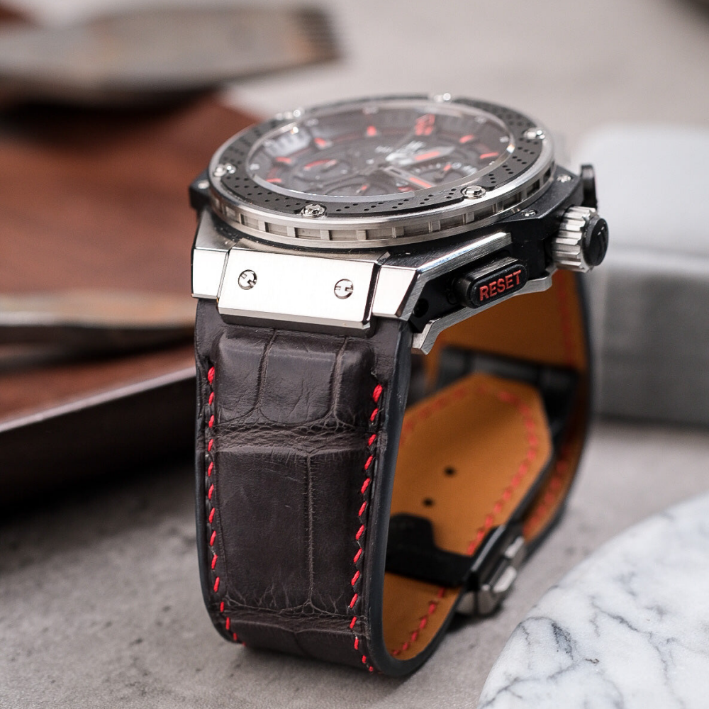 Alligator Leather Strap for Hublot King Power