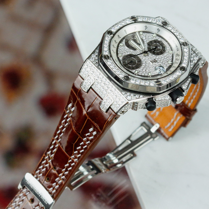 Alligator Leather Strap for AP Royal Oak Offshore 42mm