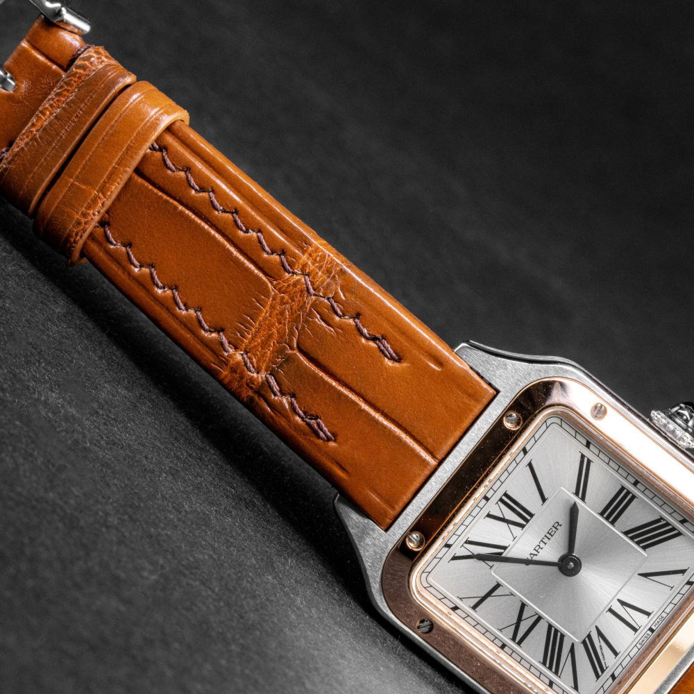 Alligator Leather Strap for Cartier Santos Dumont