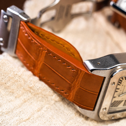 Alligator Leather Strap for Cartier Tank