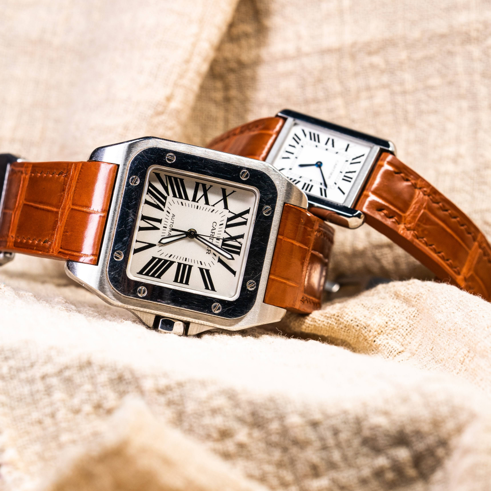 Alligator Leather Strap for Cartier Tank