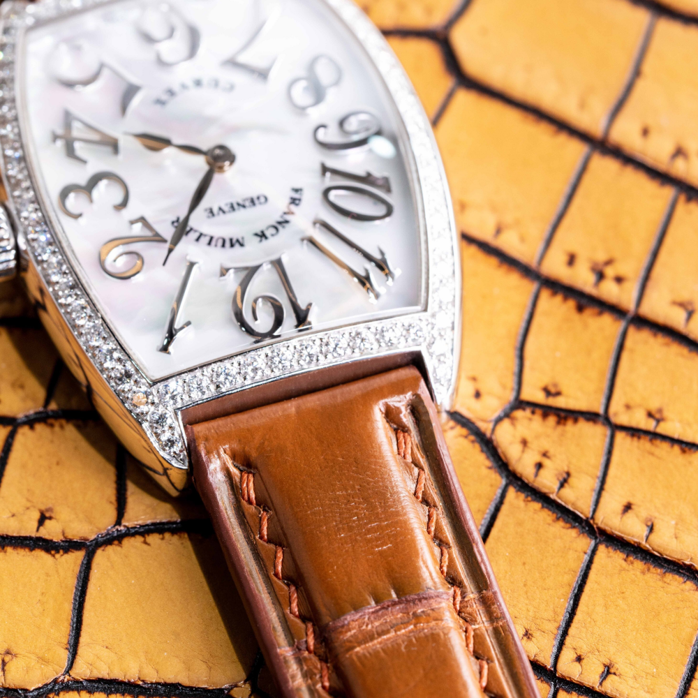 Alligator Leather Strap for Franck Muller Cintrée Curvex