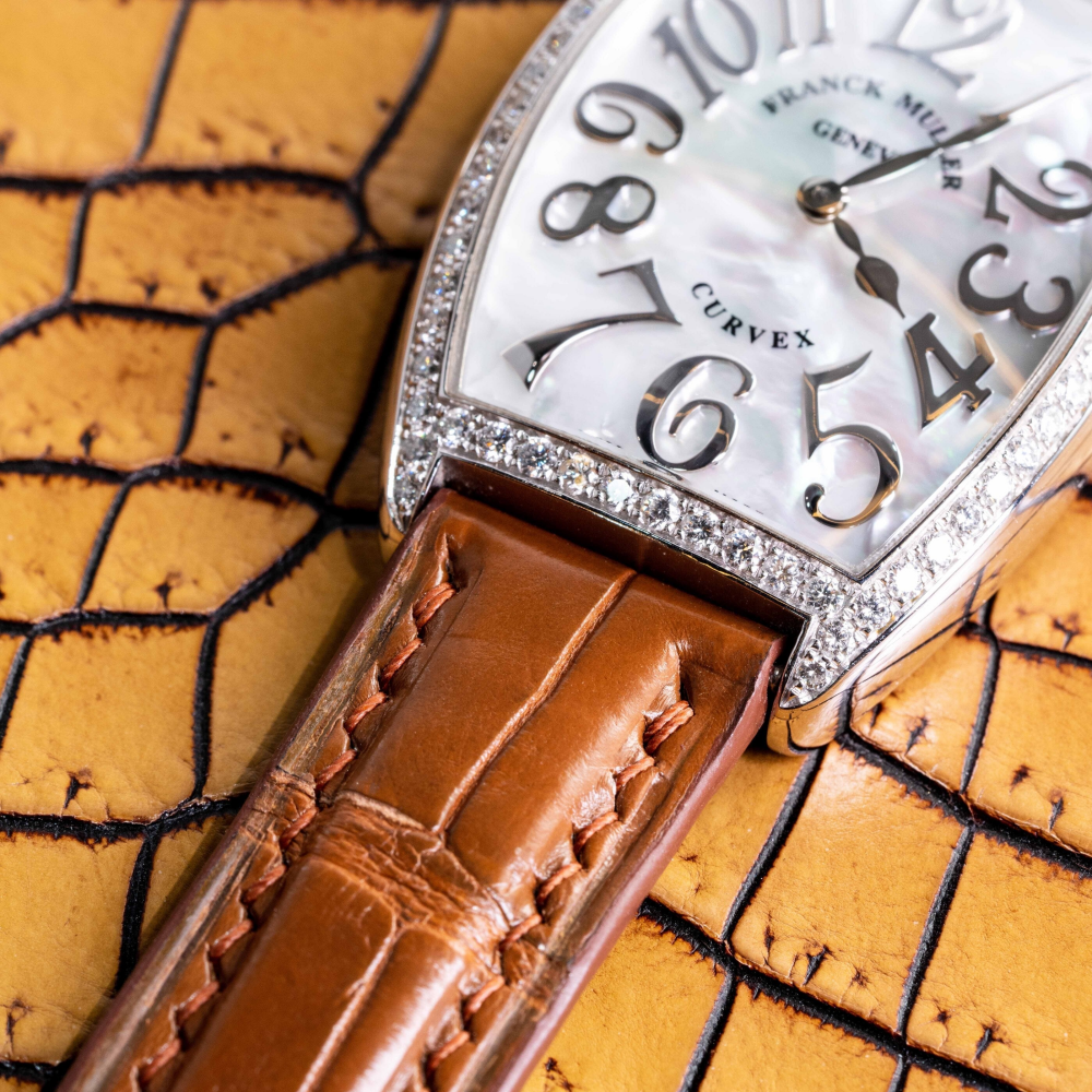 Alligator Leather Strap for Franck Muller Cintrée Curvex