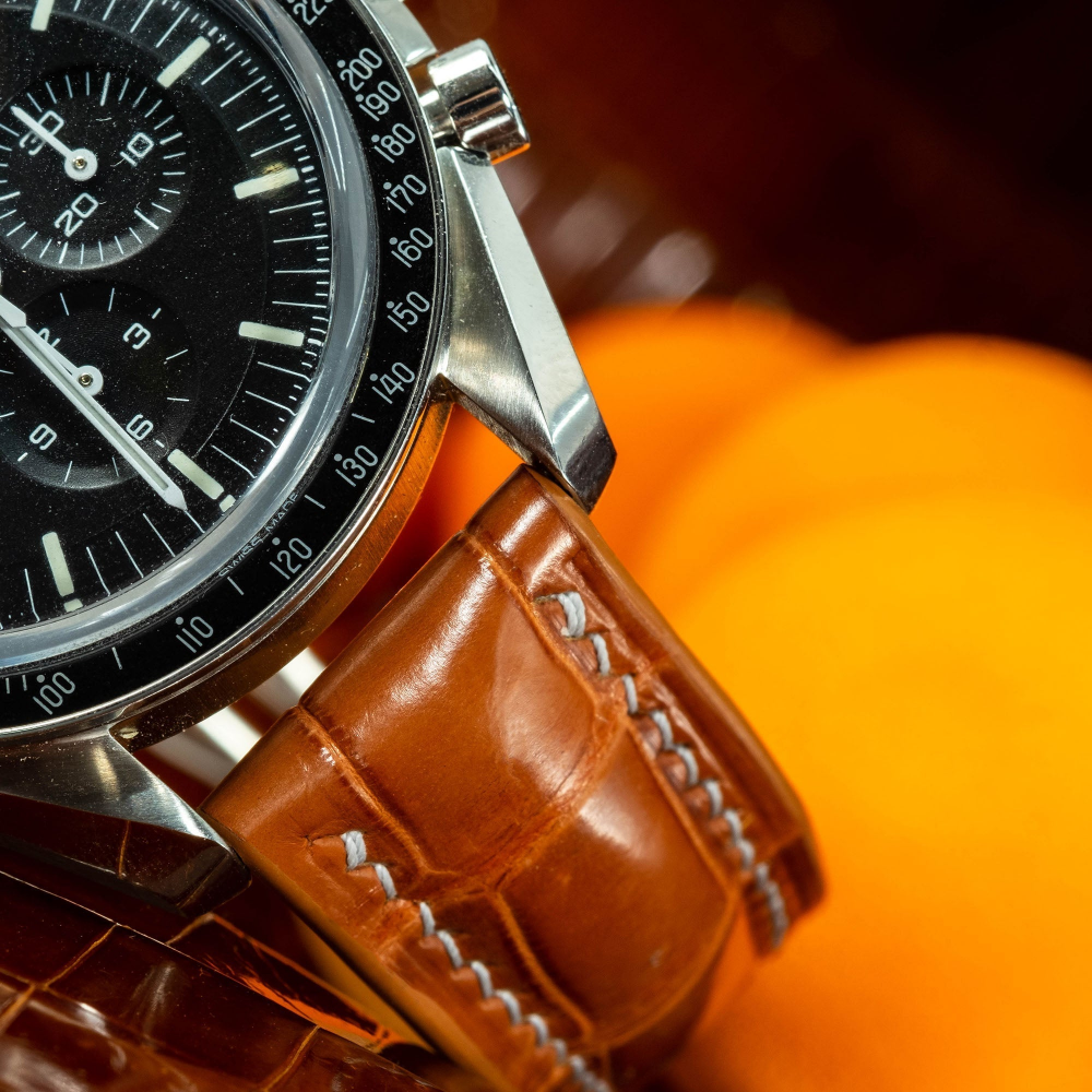 Alligator Leather Strap for Omega Speedmaster