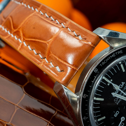 Alligator Leather Strap for Omega Speedmaster