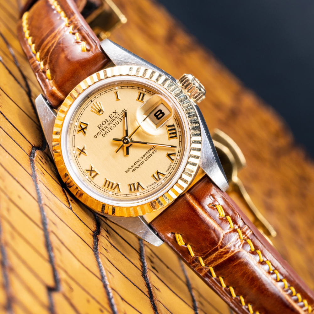 Alligator Leather Strap for Rolex Datejust