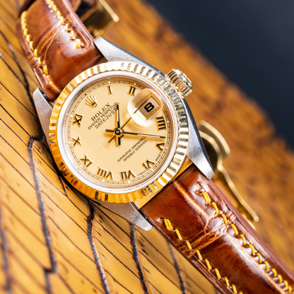 Alligator Leather Strap for Rolex Datejust