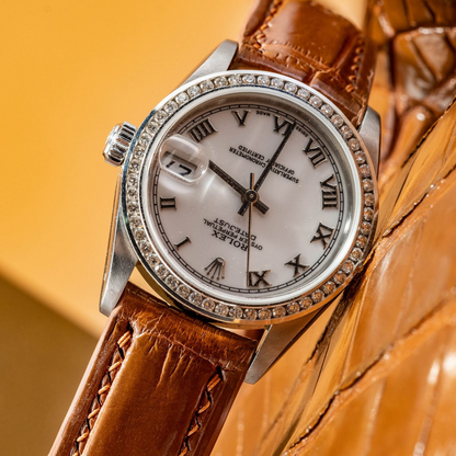 Alligator Leather Strap for Rolex Datejust
