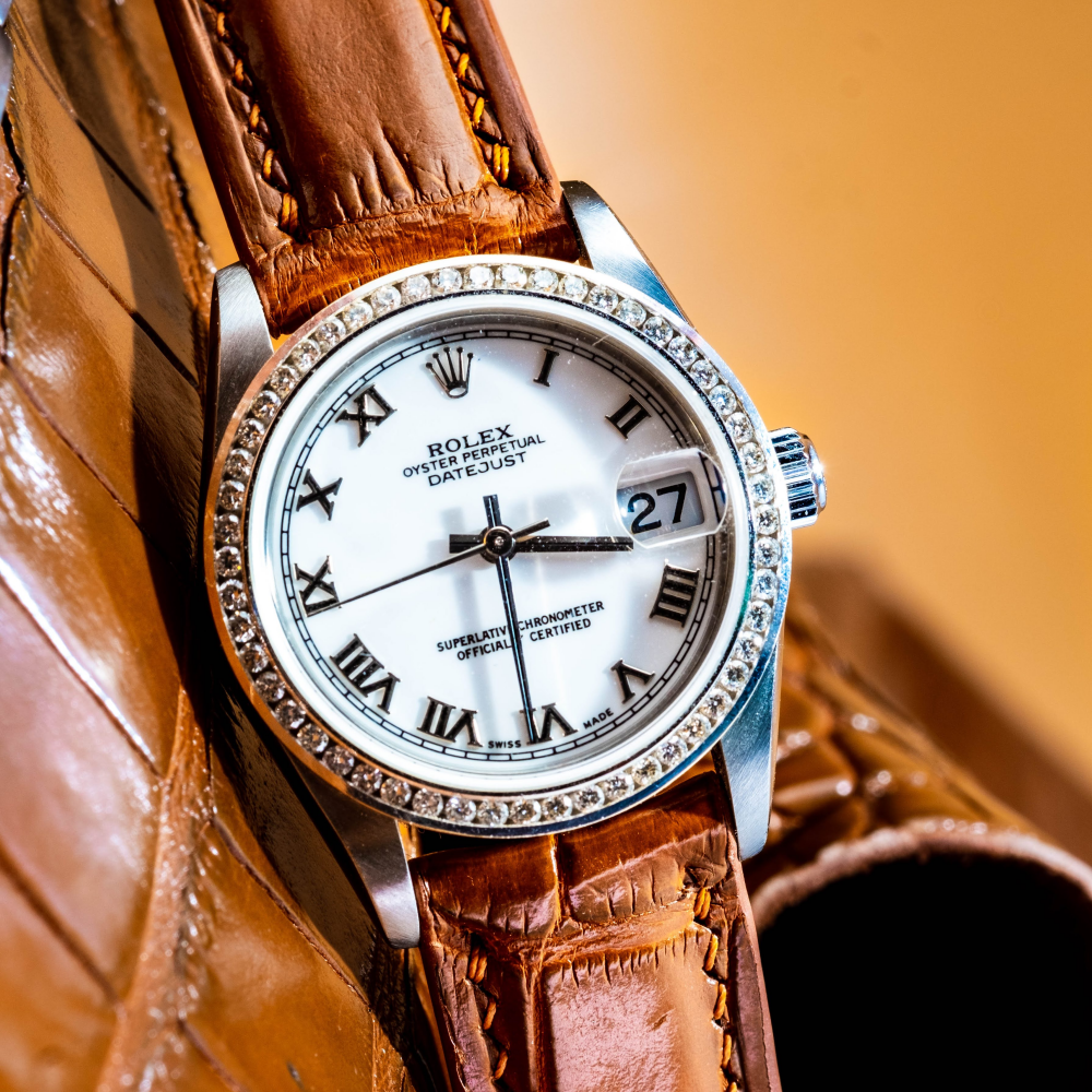 Alligator Leather Strap for Rolex Datejust