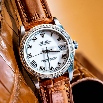 Alligator Leather Strap for Rolex Datejust