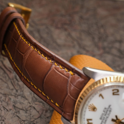Alligator Leather Strap for Rolex Datejust