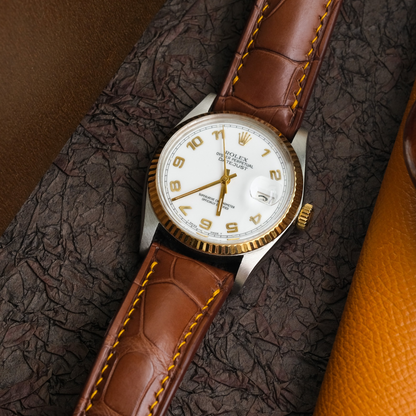 Alligator Leather Strap for Rolex Datejust