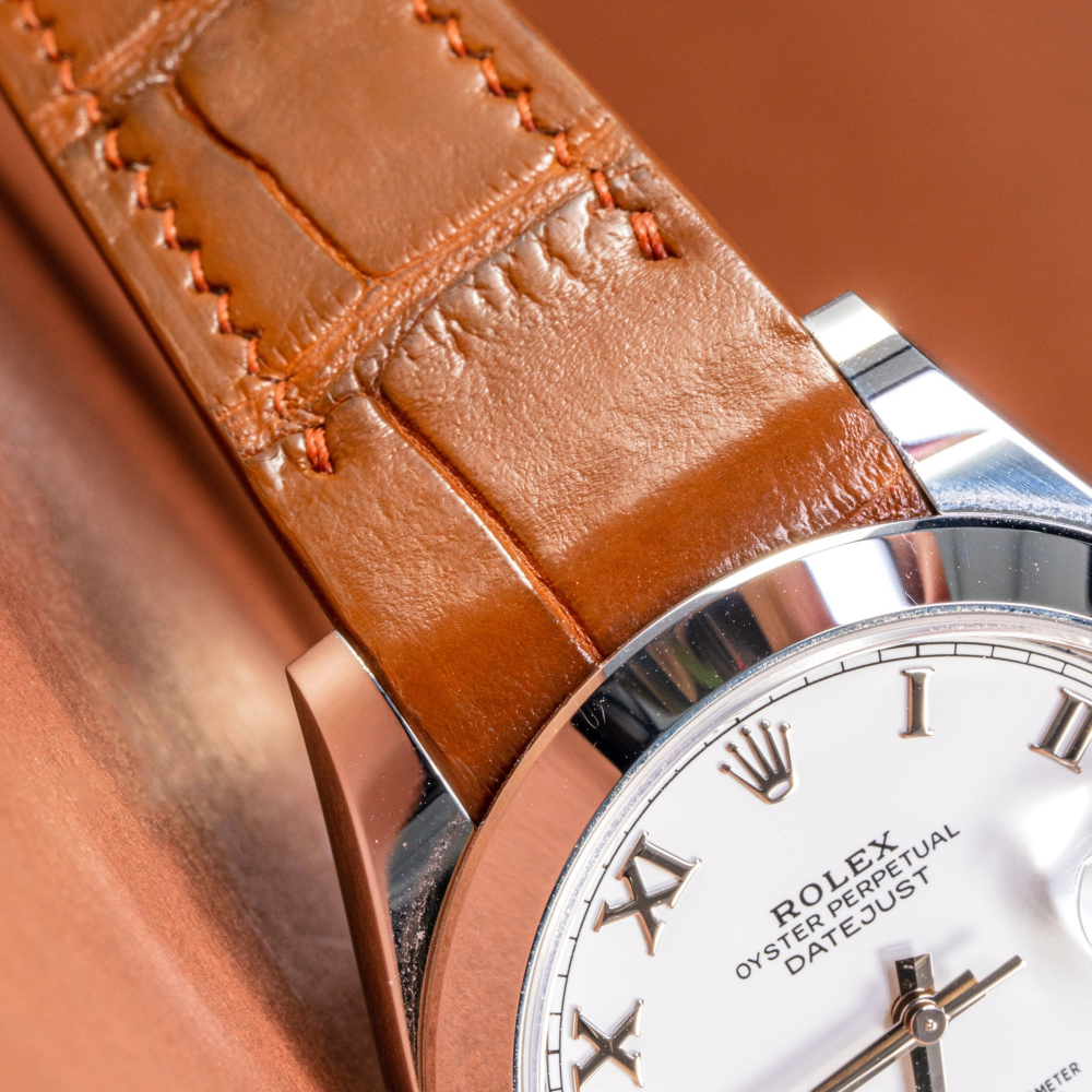 Alligator Leather Strap for Rolex Datejust