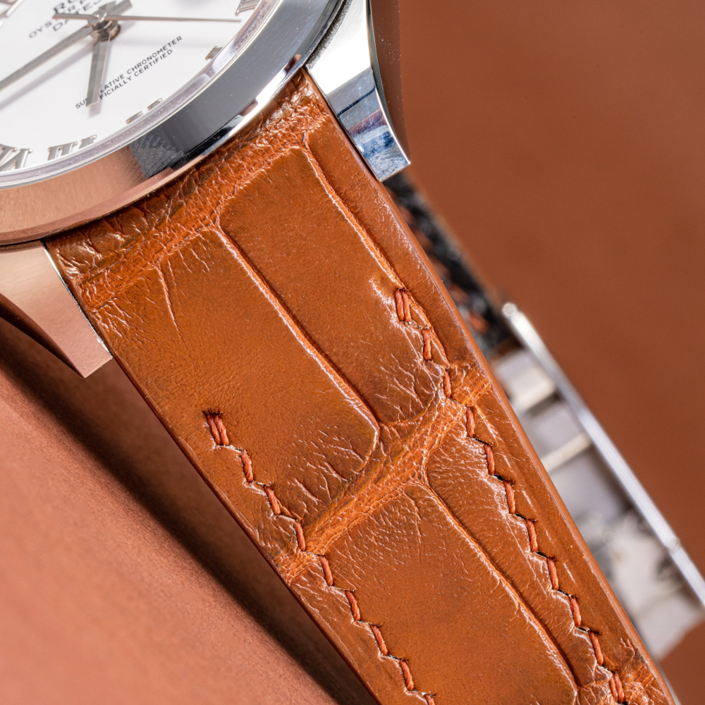 Alligator Leather Strap for Rolex Datejust