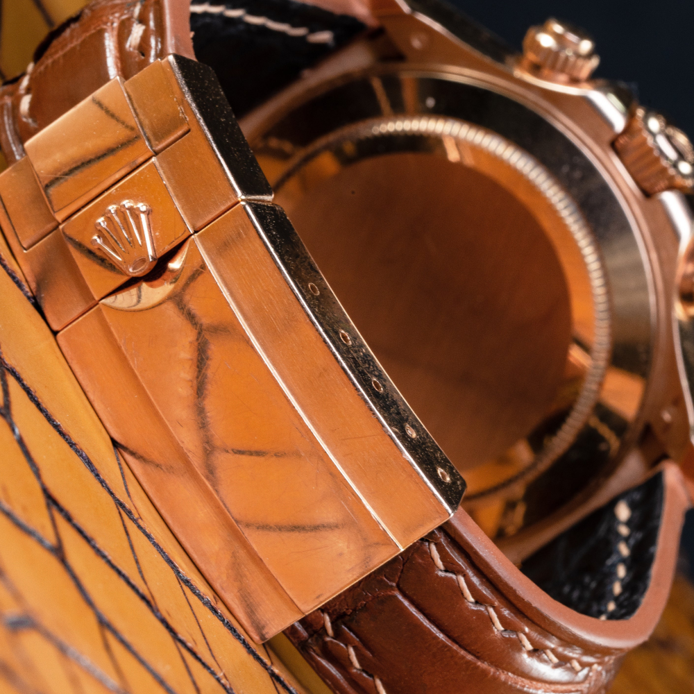 Rolex Daytona Alligator Leather Strap – Deployant Clasp Compatible