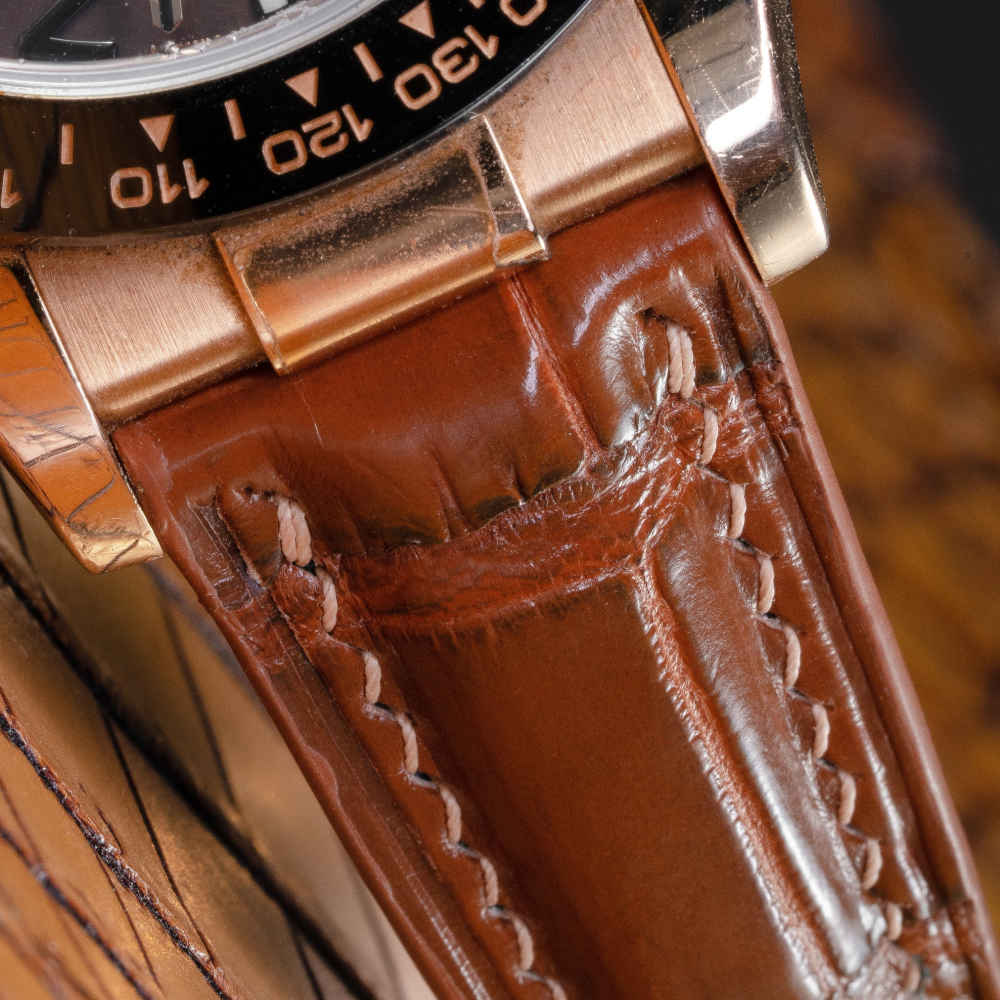 Rolex Daytona Alligator Leather Strap – Deployant Clasp Compatible