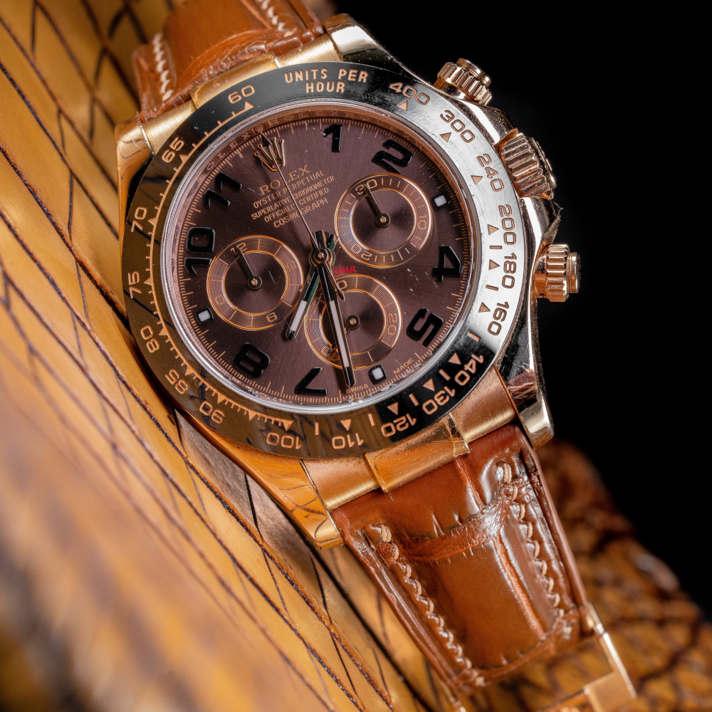 Rolex Daytona Alligator Leather Strap – Deployant Clasp Compatible