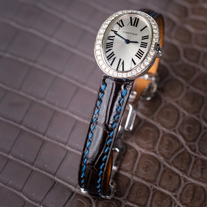 Alligator Leather Strap for Cartier Baignoire