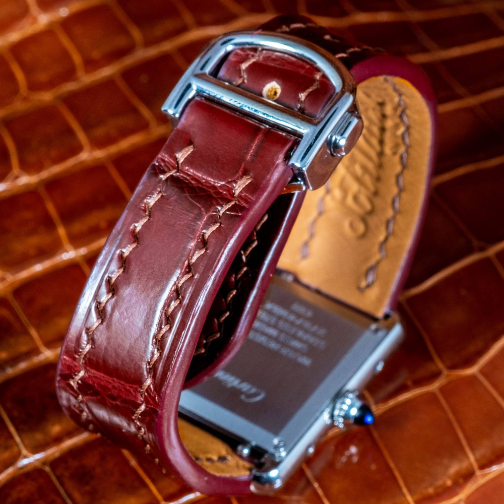 Alligator Leather Strap for Cartier Tank