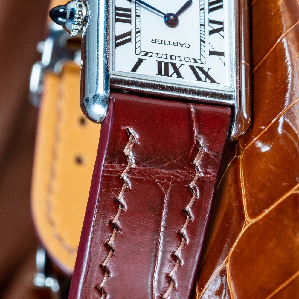 Alligator Leather Strap for Cartier Tank