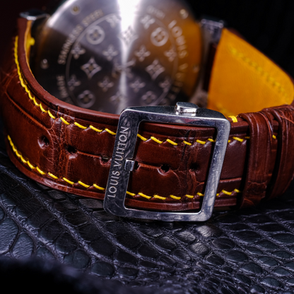 Alligator Leather Strap for Louis Vuitton Watch