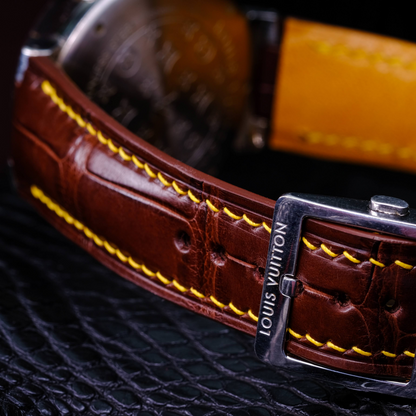 Alligator Leather Strap for Louis Vuitton Watch