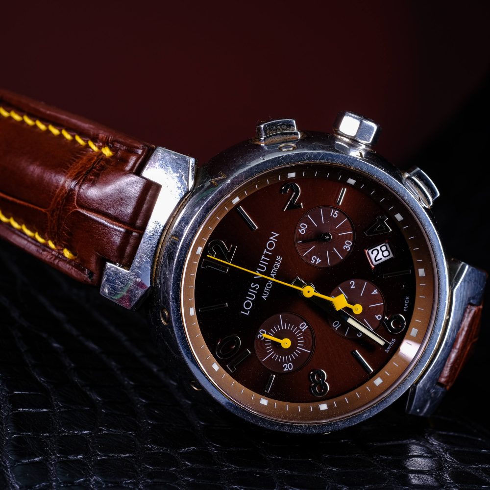 Alligator Leather Strap for Louis Vuitton Watch
