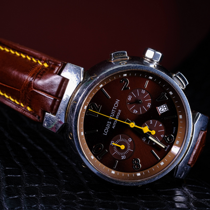 Alligator Leather Strap for Louis Vuitton Watch