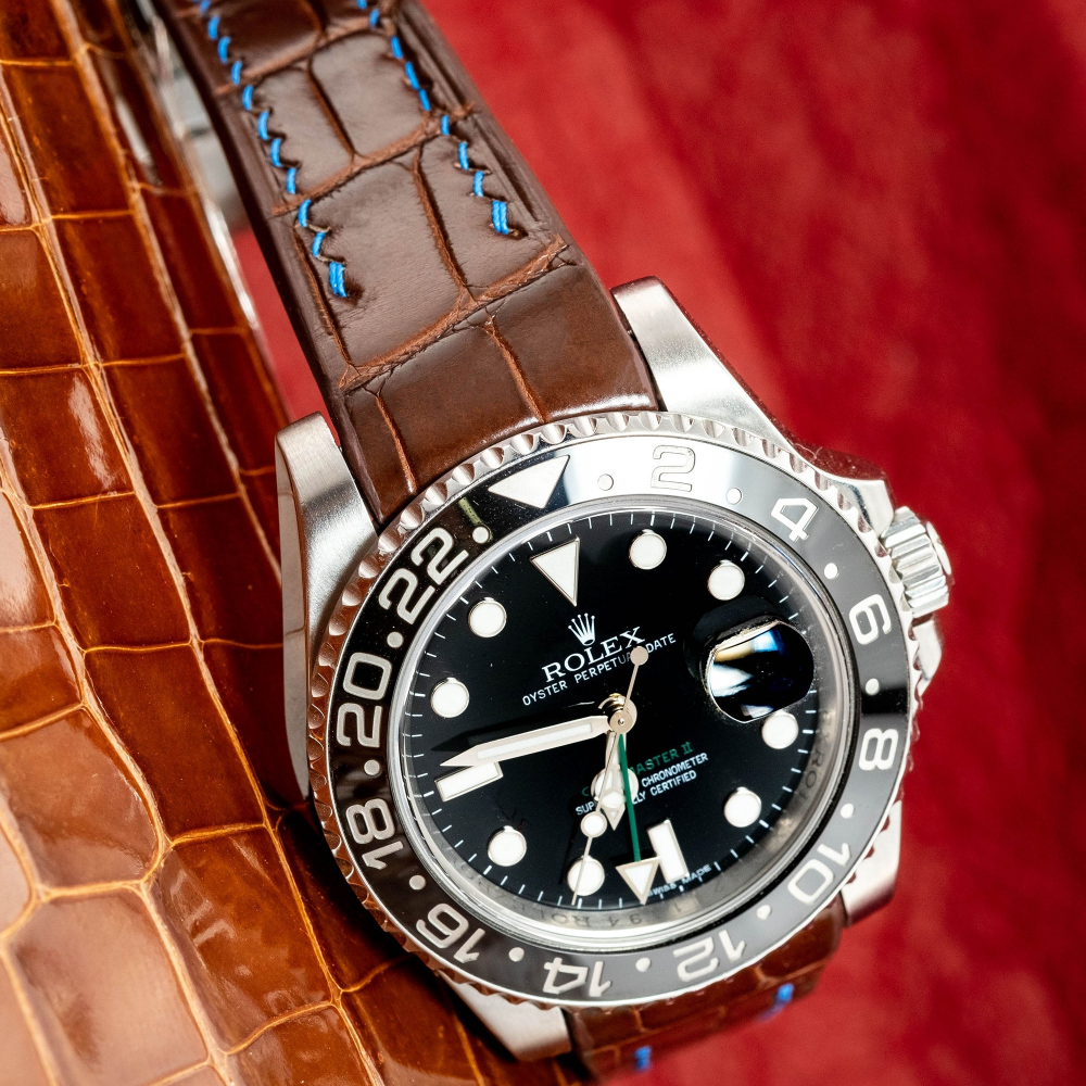 Alligator Leather Strap for Rolex GMT-Master II